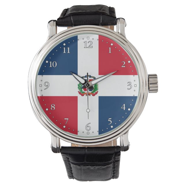 Reloj De Pulsera Bandera de República Dominicana (Anverso)