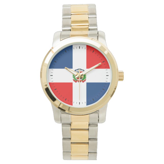Reloj De Pulsera Bandera de República Dominicana (Anverso)