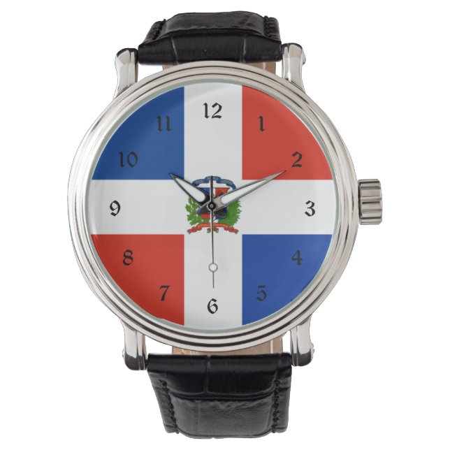 Reloj De Pulsera Bandera de República Dominicana (Anverso)
