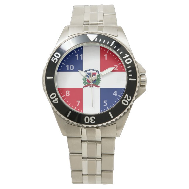 Reloj De Pulsera Bandera de República Dominicana (Anverso)