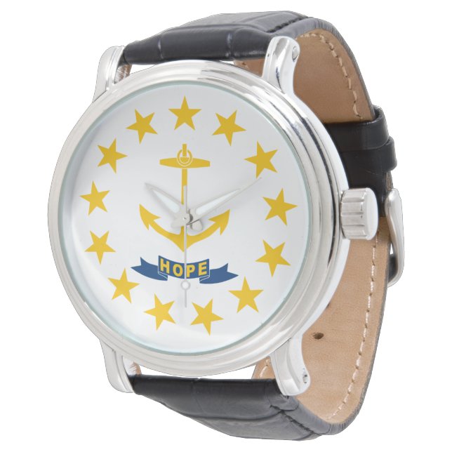 Reloj De Pulsera Bandera de Rhode Island (Angular)