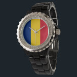 Reloj De Pulsera Bandera de Rumania<br><div class="desc">¡Un regalo ideal para todos los patriotas de su país!</div>