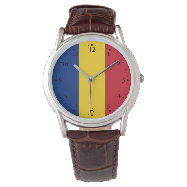 Reloj De Pulsera Bandera de Rumania (Anverso)