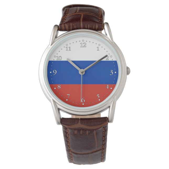 Reloj De Pulsera Bandera de Rusia (Anverso)
