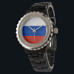 Reloj De Pulsera Bandera de Rusia<br><div class="desc">¡Un regalo ideal para todos los patriotas de su país!</div>