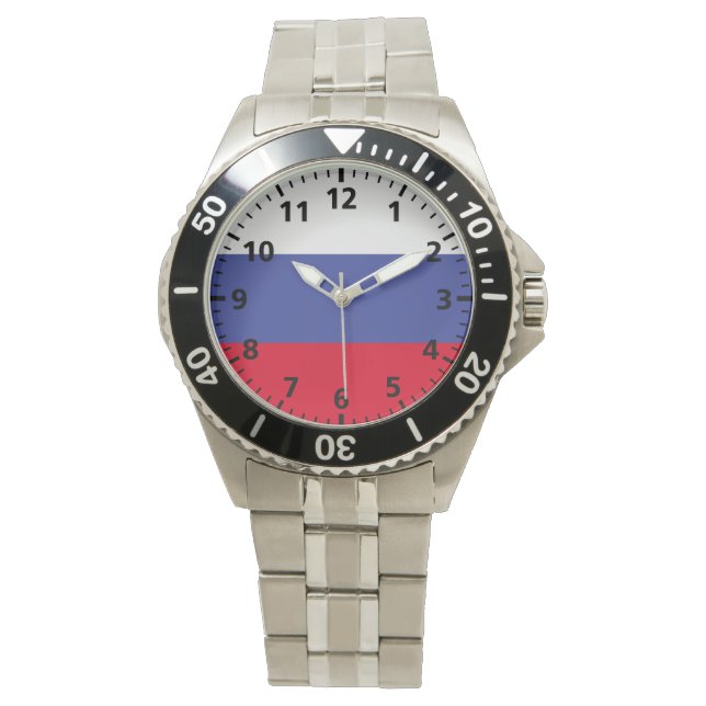 Reloj De Pulsera Bandera de Rusia (Anverso)