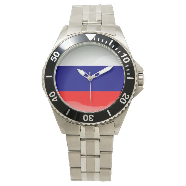 Reloj De Pulsera Bandera de Rusia (Anverso)