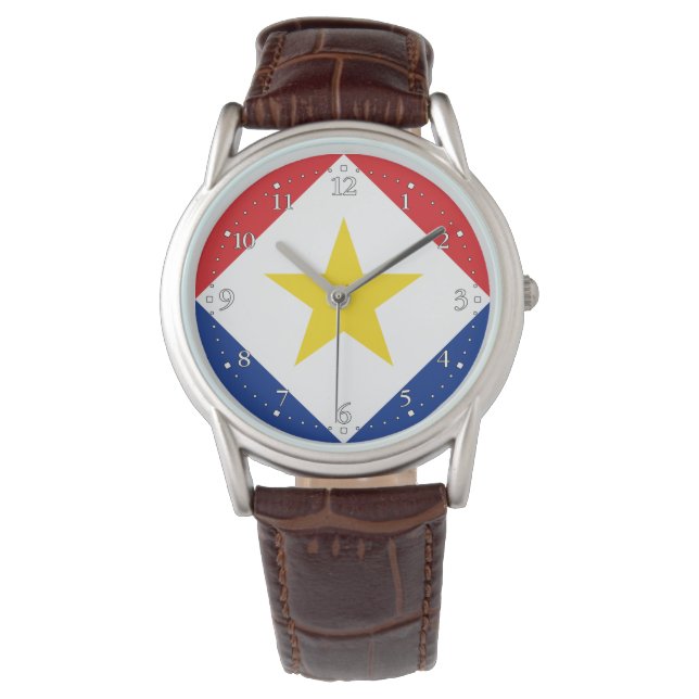 Reloj De Pulsera Bandera de Saba (Anverso)