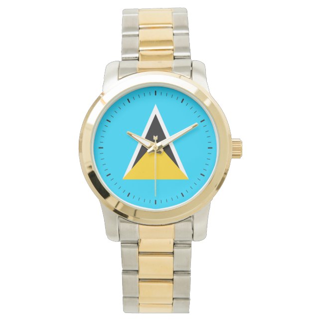 Reloj De Pulsera Bandera de Santa Lucía (Anverso)