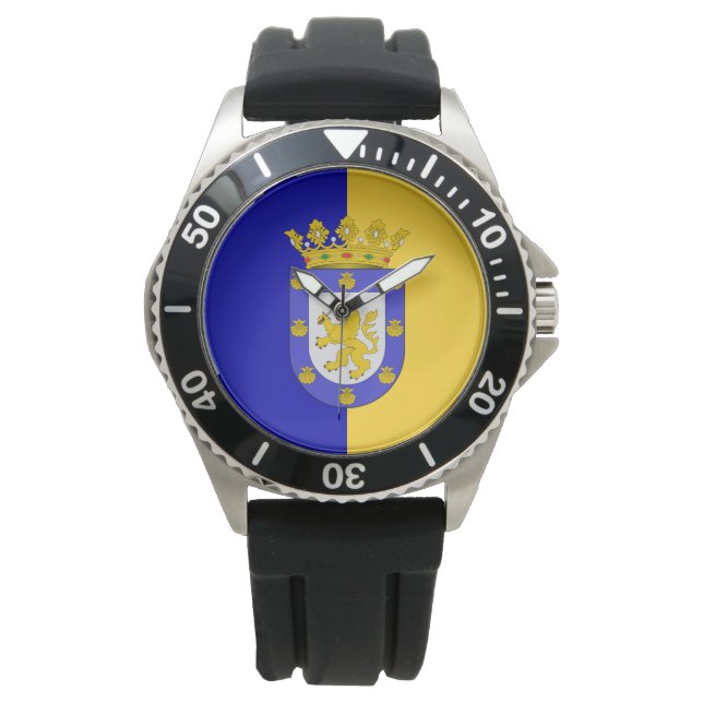 Reloj De Pulsera Bandera de Santiago (Chile) (Anverso)
