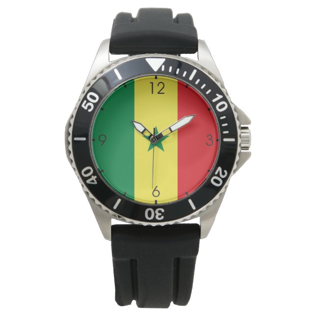 Reloj De Pulsera Bandera de Senegal (Anverso)