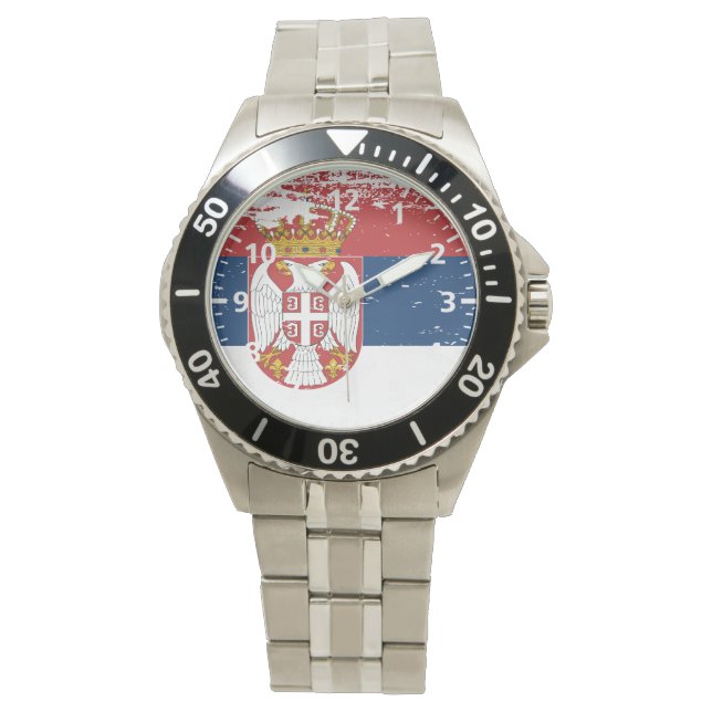 Reloj De Pulsera Bandera de Serbia (Anverso)