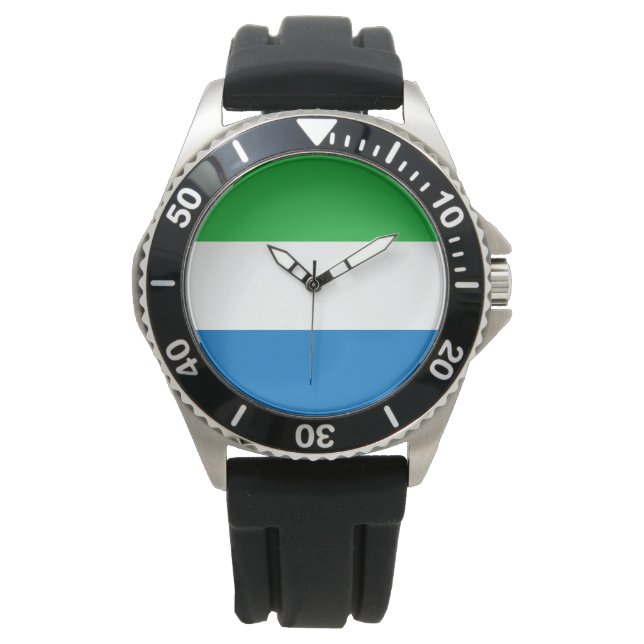 Reloj De Pulsera Bandera de Sierra Leona (Anverso)