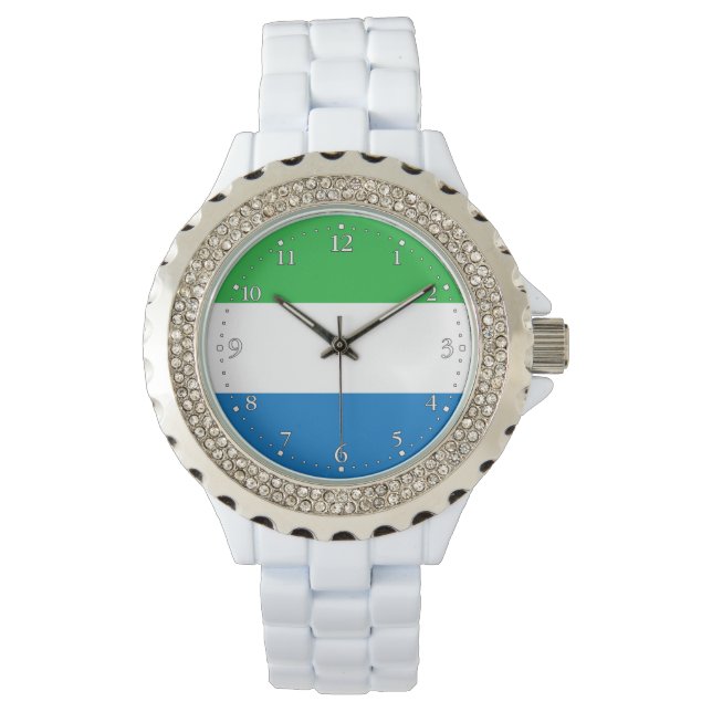 Reloj De Pulsera Bandera de Sierra Leona (Anverso)