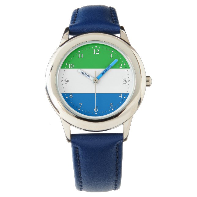 Reloj De Pulsera Bandera de Sierra Leona (Anverso)