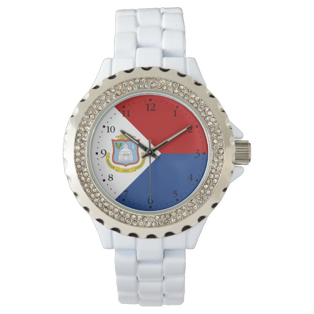 Reloj De Pulsera Bandera de Sint Maarten (Anverso)