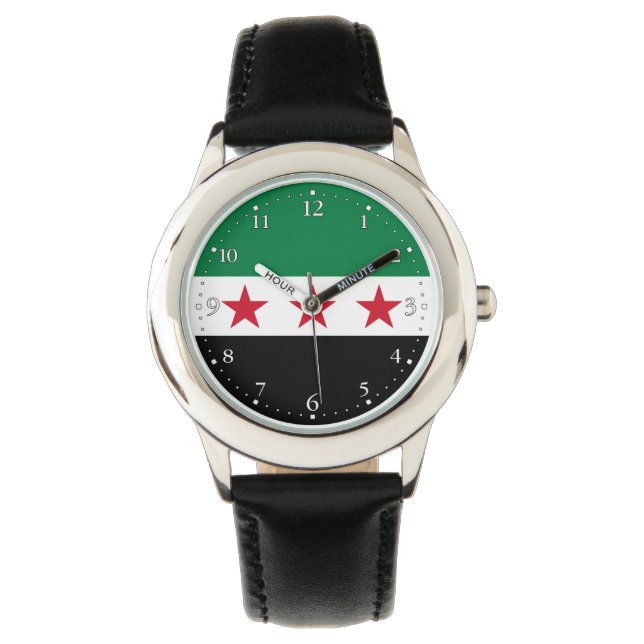 Reloj De Pulsera Bandera de Siria (Anverso)