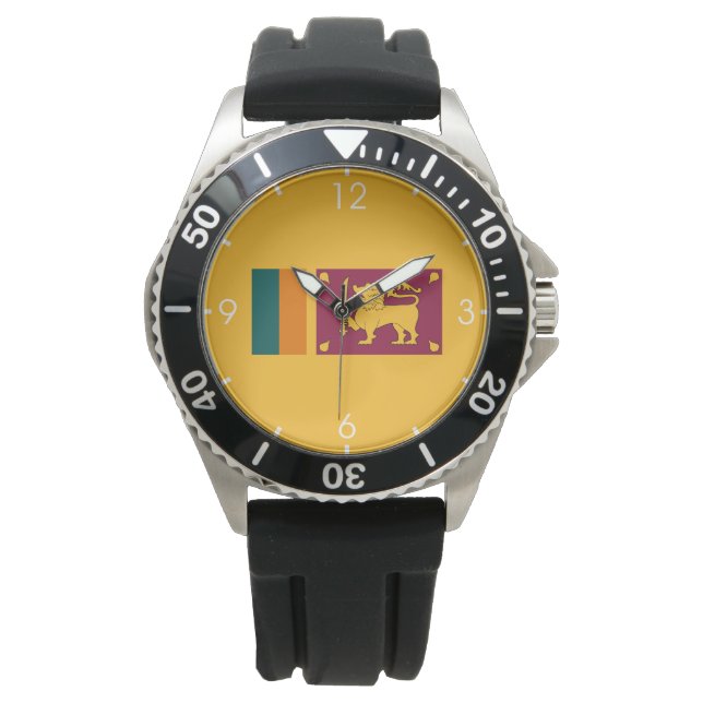Reloj De Pulsera Bandera de Sri Lanka (Anverso)