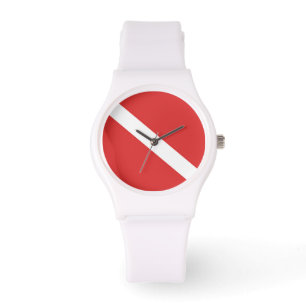 RELOJ DE PULSERA BANDERA DE SUBMARINISMO DE SCUBA