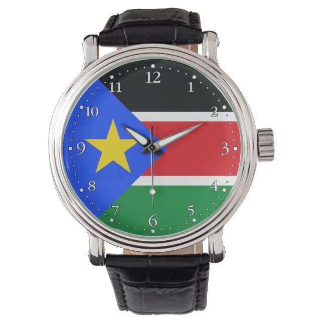 Reloj De Pulsera Bandera de Sudán del Sur (Anverso)