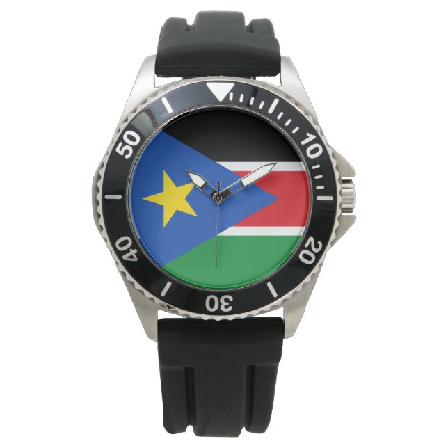 Reloj De Pulsera Bandera de Sudán del Sur (África) (Anverso)