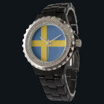 Reloj De Pulsera Bandera de Suecia<br><div class="desc">¡Un regalo ideal para todos los patriotas de su país!</div>