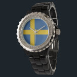 Reloj De Pulsera Bandera de Suecia<br><div class="desc">¡Un regalo ideal para todos los patriotas de su país!</div>