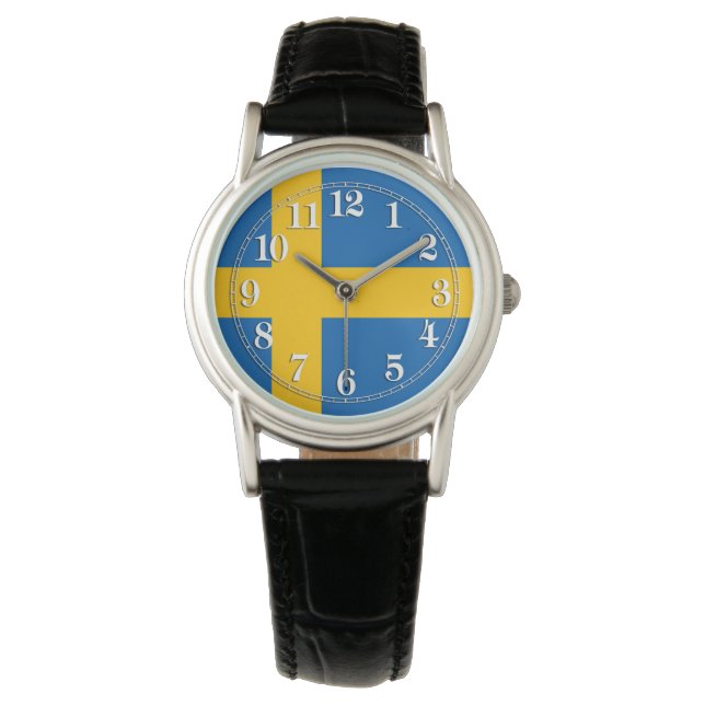 Reloj De Pulsera Bandera de Suecia (Anverso)