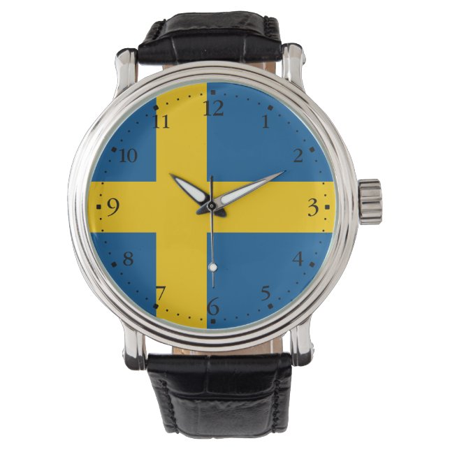 Reloj De Pulsera Bandera de Suecia (Anverso)