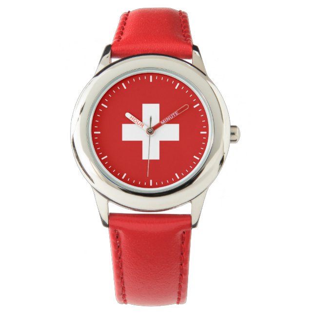 Reloj De Pulsera Bandera de Suiza (Anverso)