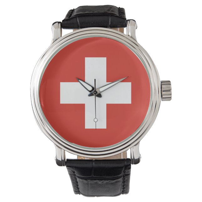 Reloj De Pulsera Bandera de Suiza (Anverso)