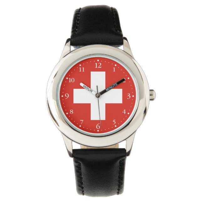 Reloj De Pulsera Bandera de Suiza (Anverso)