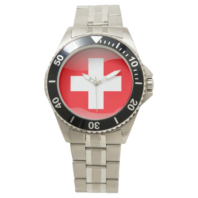 Reloj De Pulsera Bandera de Suiza (Anverso)