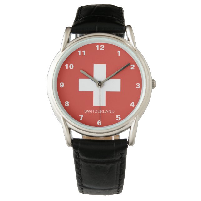 Reloj De Pulsera Bandera de Suiza (Anverso)
