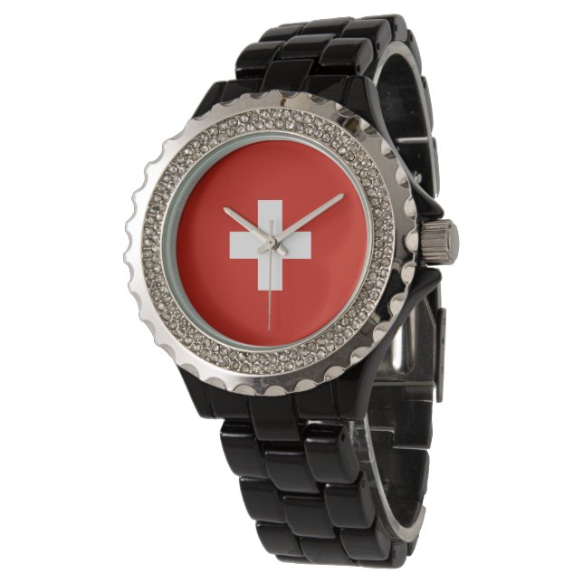 Reloj De Pulsera Bandera de Suiza (Angular)
