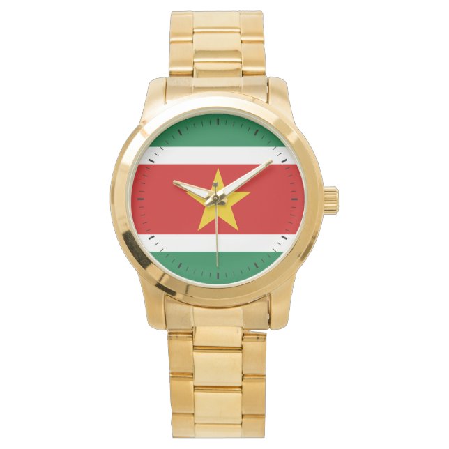 Reloj De Pulsera Bandera de Surinam (Anverso)