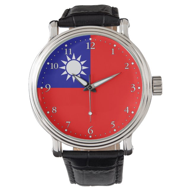 Reloj De Pulsera Bandera de Taiwán (Anverso)