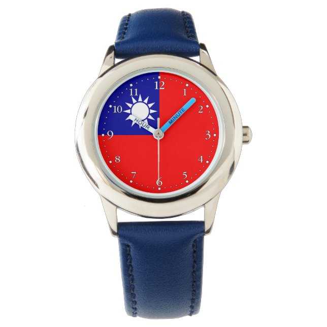 Reloj De Pulsera Bandera de Taiwán (Anverso)