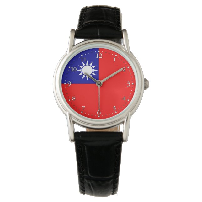 Reloj De Pulsera Bandera de Taiwán (Anverso)