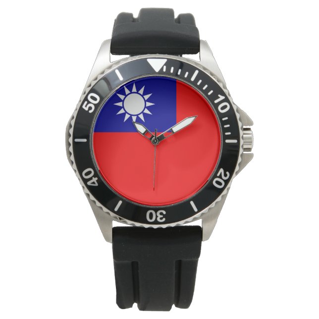 Reloj De Pulsera Bandera de Taiwán (Anverso)