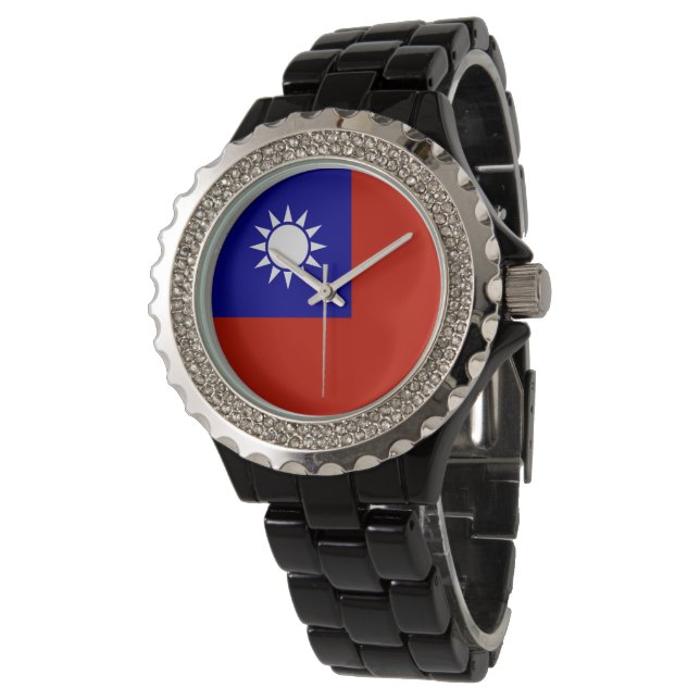 Reloj De Pulsera Bandera de Taiwán (Angular)