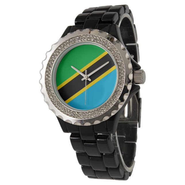 Reloj De Pulsera Bandera de Tanzania (Angular)