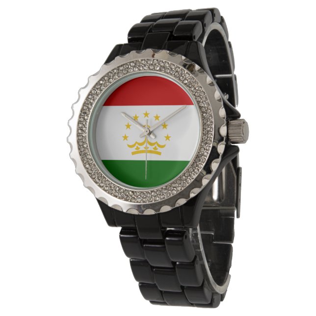Reloj De Pulsera Bandera de Tayikistán (Angular)