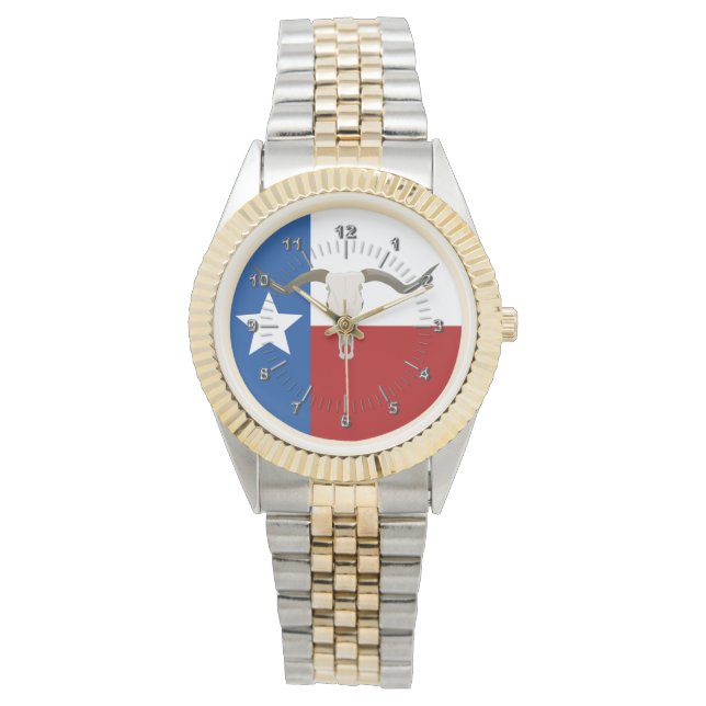 Reloj De Pulsera Bandera de Texas (Anverso)