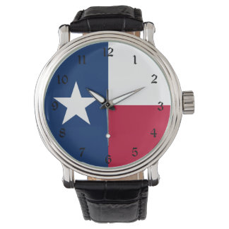 Reloj De Pulsera Bandera de Texas: Longhorns, El Estado Solitario d