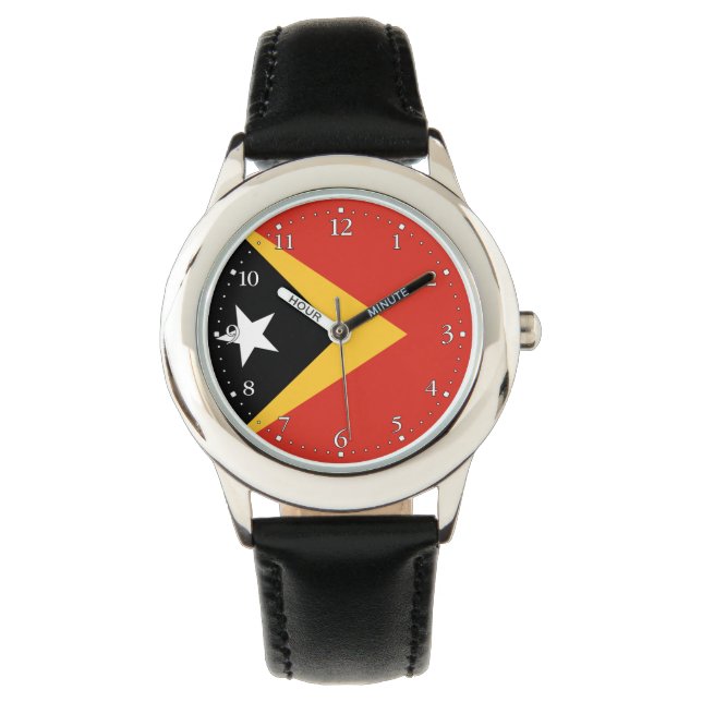 Reloj De Pulsera Bandera de Timor Oriental (Anverso)