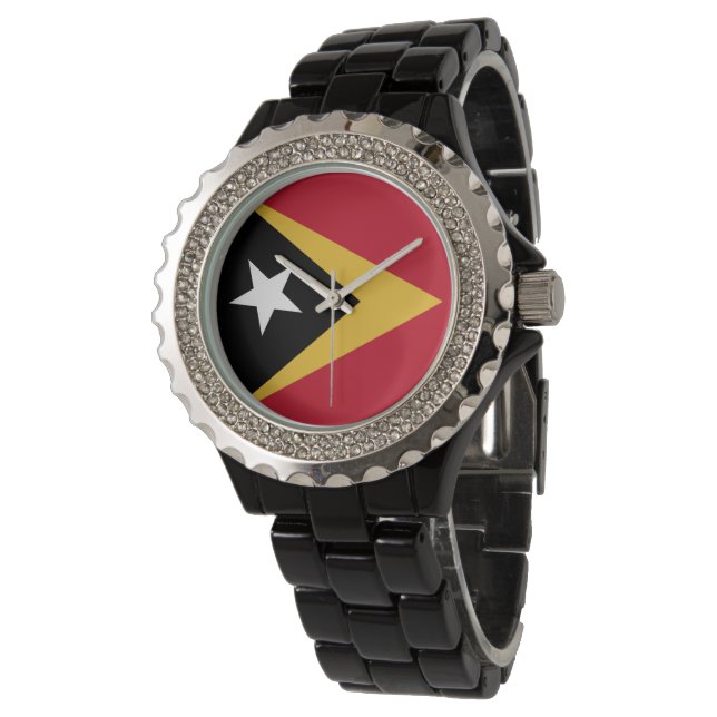 Reloj De Pulsera Bandera de Timor Oriental (Angular)