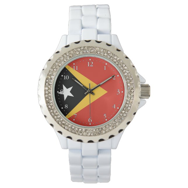 Reloj De Pulsera Bandera de Timor Oriental (Anverso)