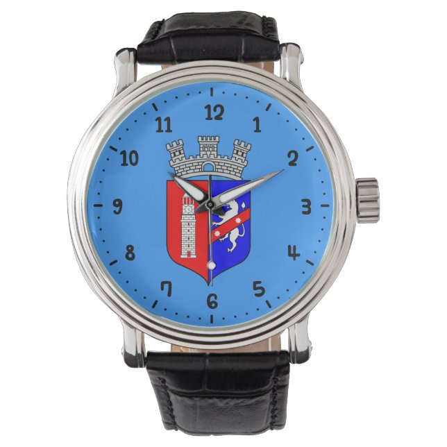 Reloj De Pulsera Bandera de Tirana, Albania Observador de Escritura (Anverso)