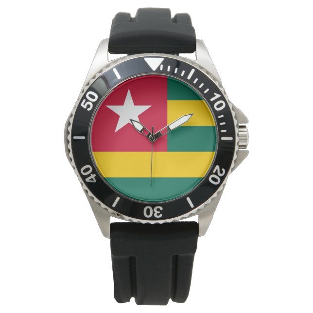 Reloj De Pulsera Bandera de Togo (Anverso)